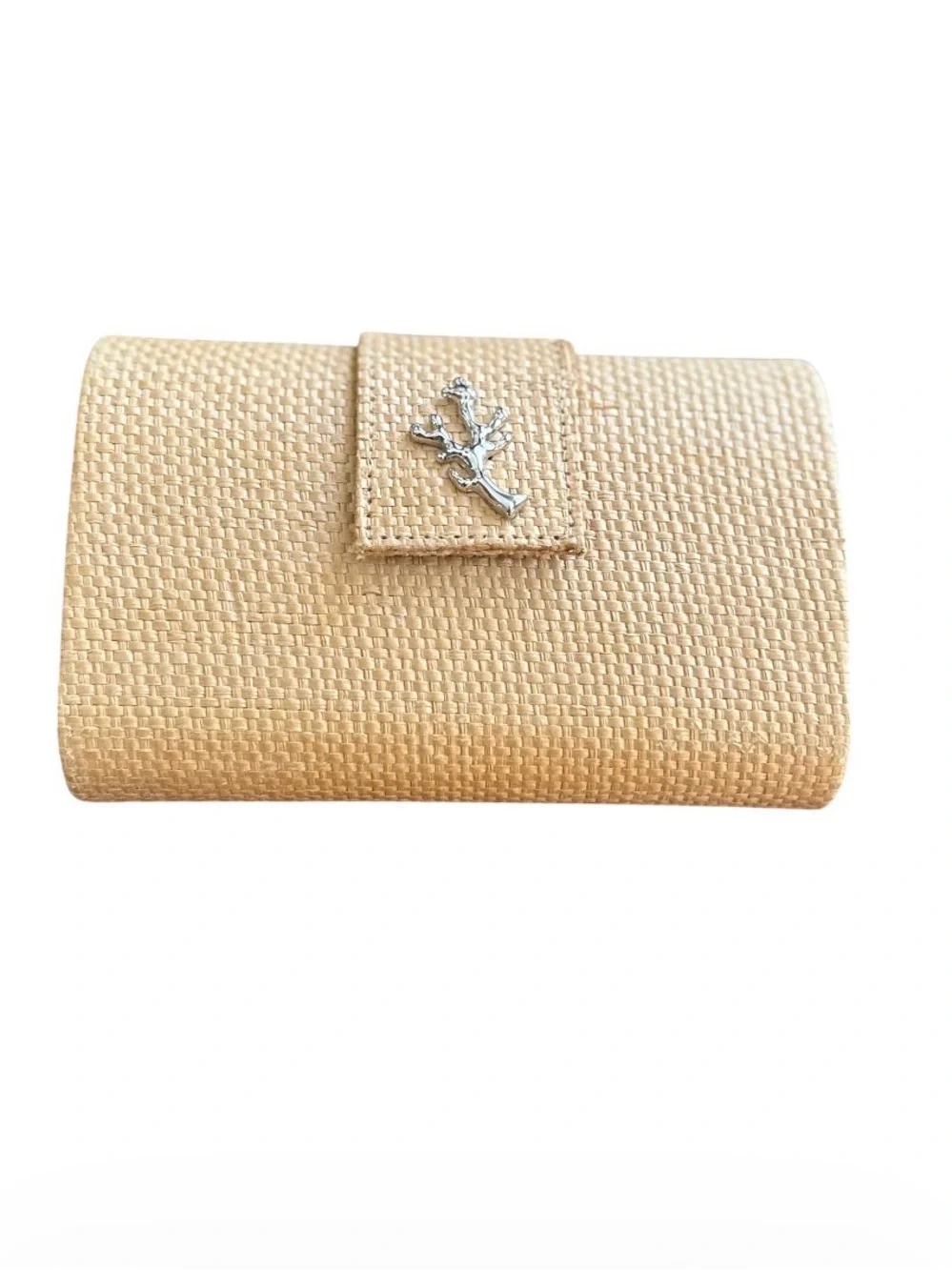 India Hicks x Crabtree & Evelyn Island Living Paper Straw Clutch Bag Minaudière